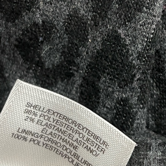 Anne Klein dress sz 16 Charcoal gray Animal Print belted Midi sleeveless office - Picture 6 of 7